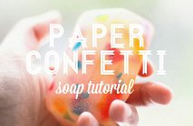 Как изготовить мыло с бумажным конфетти!